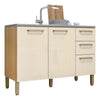 Balcão de Cozinha 120cm 2 Portas 3 Gavetas Versalhes Kits Paraná