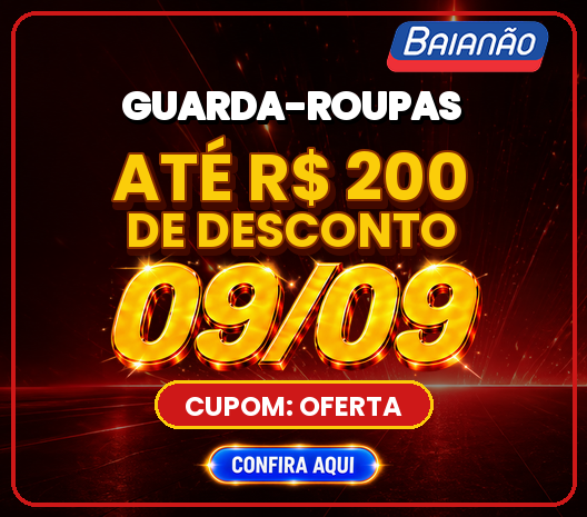 Guarda-roupas — cupom OFERTA válido até 09/09 às 23:59