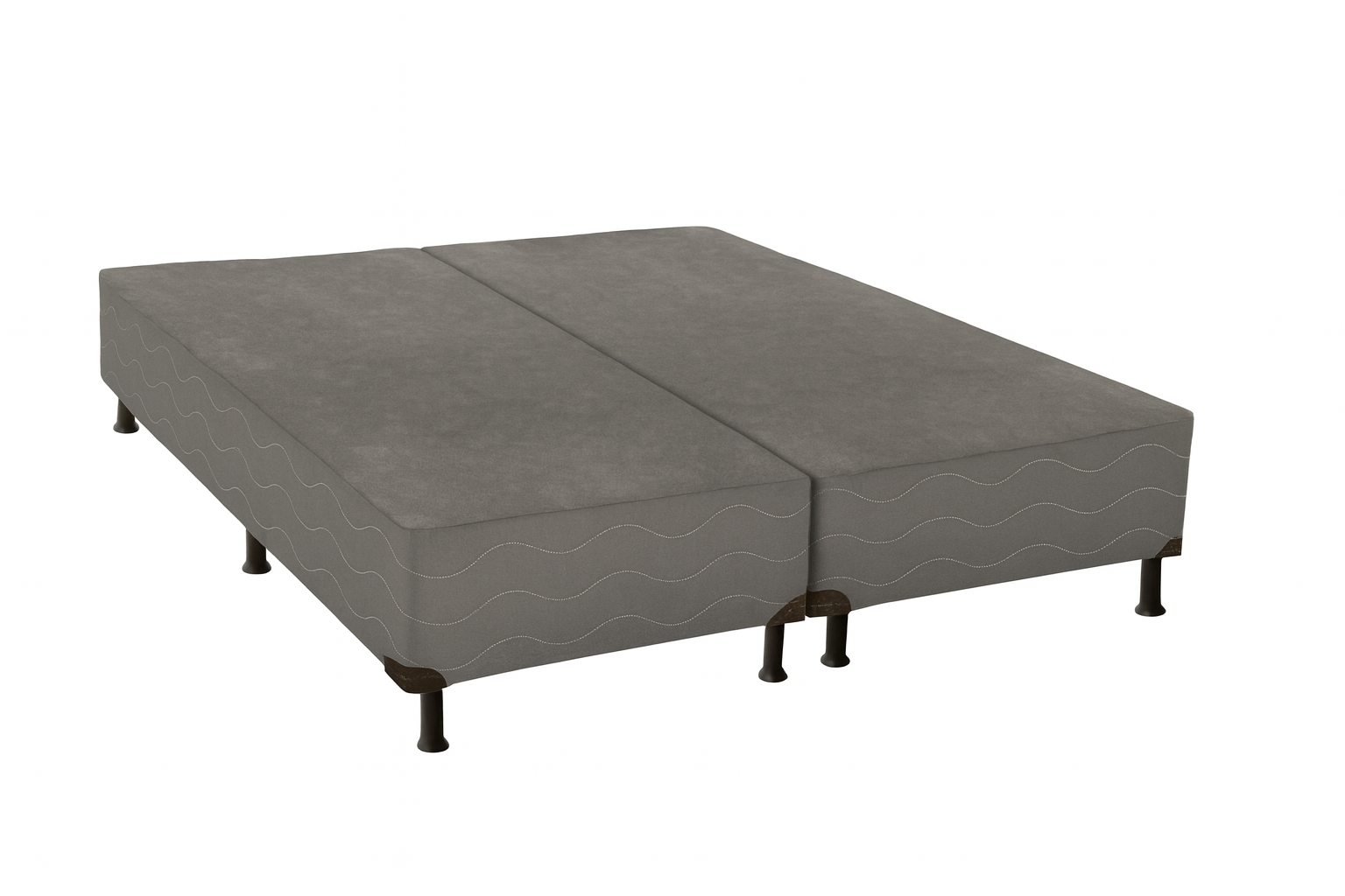 Base para Cama Box Queen Flex Bipartida 30X198X158 Cinza Reconflex