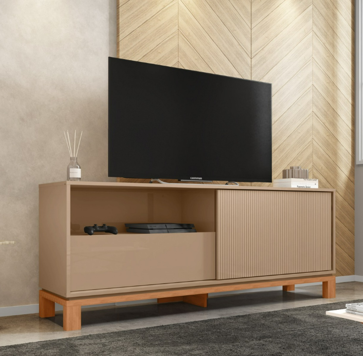 Bancada Para  Tv Até 55 Polegadas Mondrian Caemmun - SUED/FREIJO