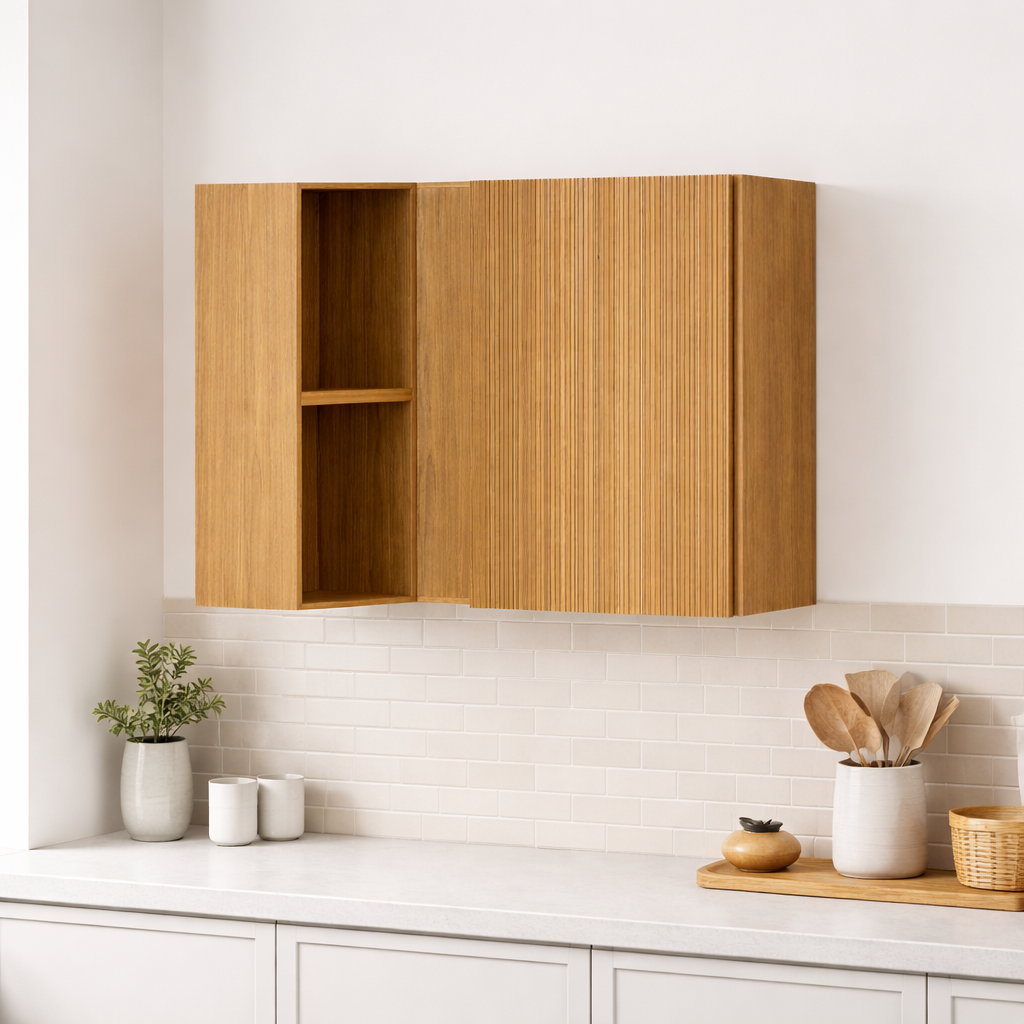 Armário Aéreo de Canto Reto 1 Porta 90cm Art Kits Paraná - FREIJO/RISCATTO