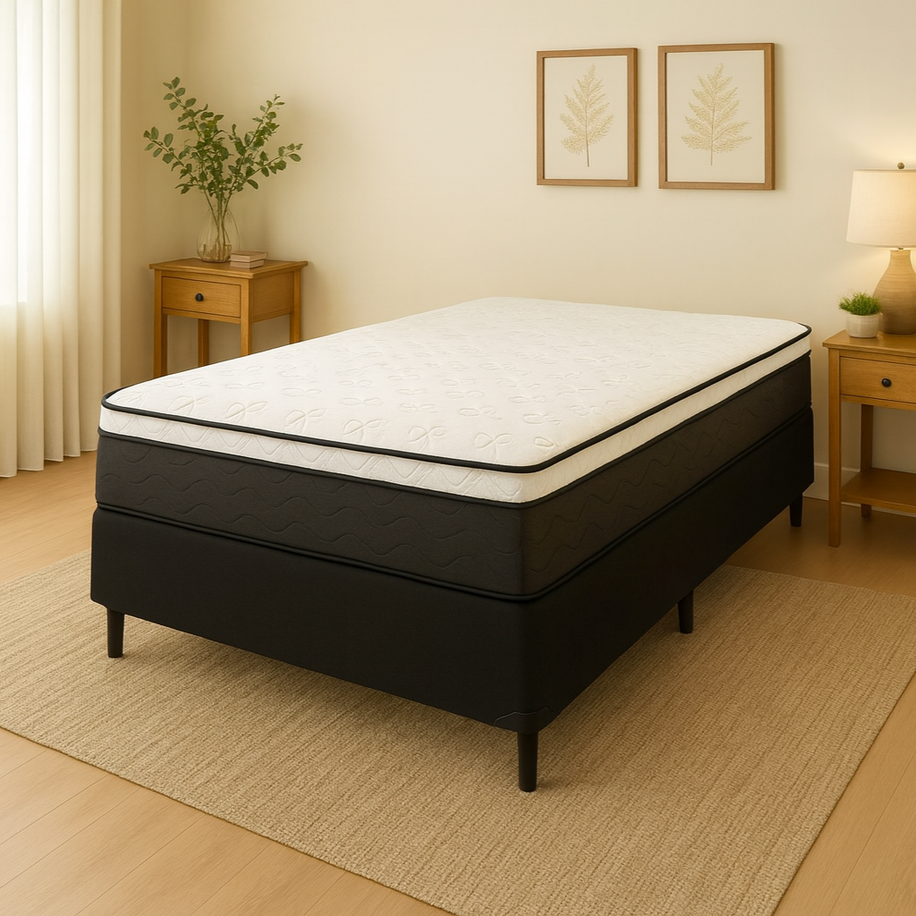 Cama Box Casal Gold (Colchão+Base)138x68 D45 Placa EPS Reconflex