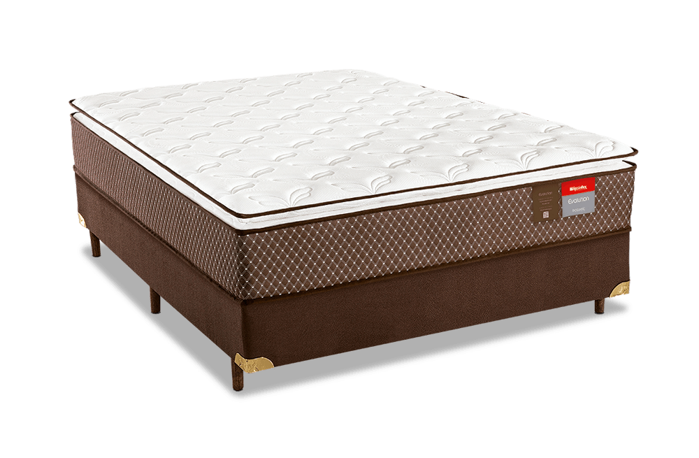 Cama Box Casal (Colchão + Base) Molas Ensacadas Pillow Top Executive 188x138cm Reconflex