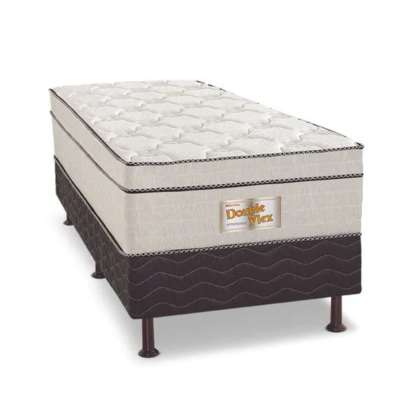 Cama Box Solteiro Conjugada New Double Flex 88x188 Reconflex - CINZA