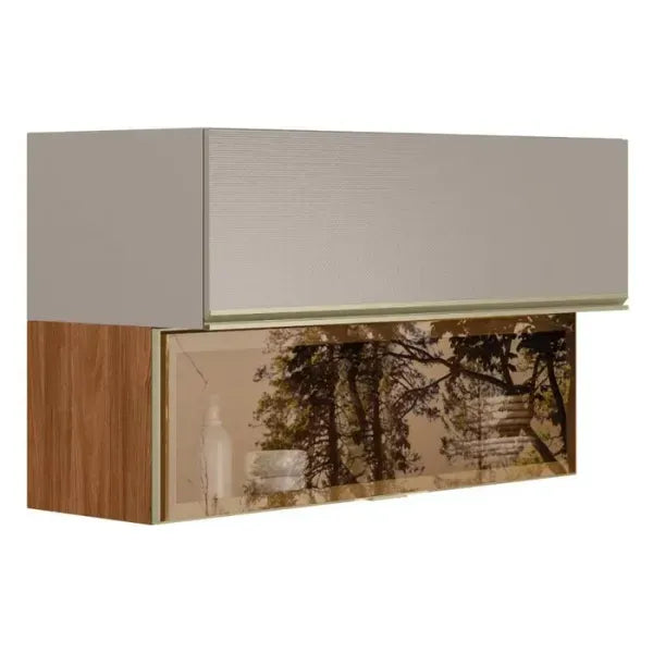 Armário Aéreo 2 Porta Basculante MDF Reflecta 120cm Proença Demobile