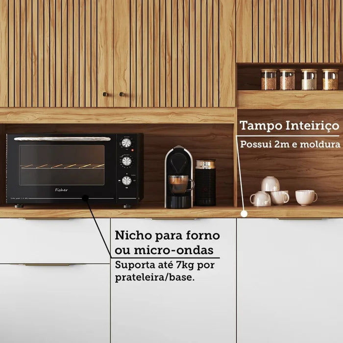 Cozinha Compacta 8 Portas 2 Gavetas Concord Ronipa