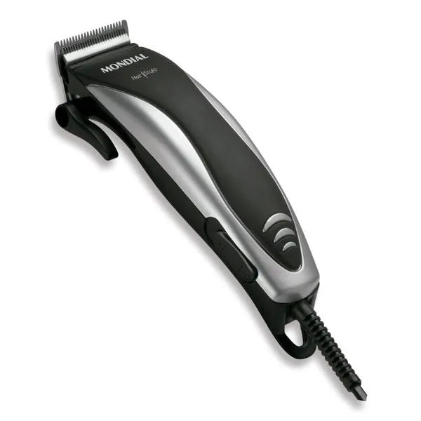 Máquina de Cortar Cabelo  CR-02 4 Pentes Mondial - PRETO/PRATA