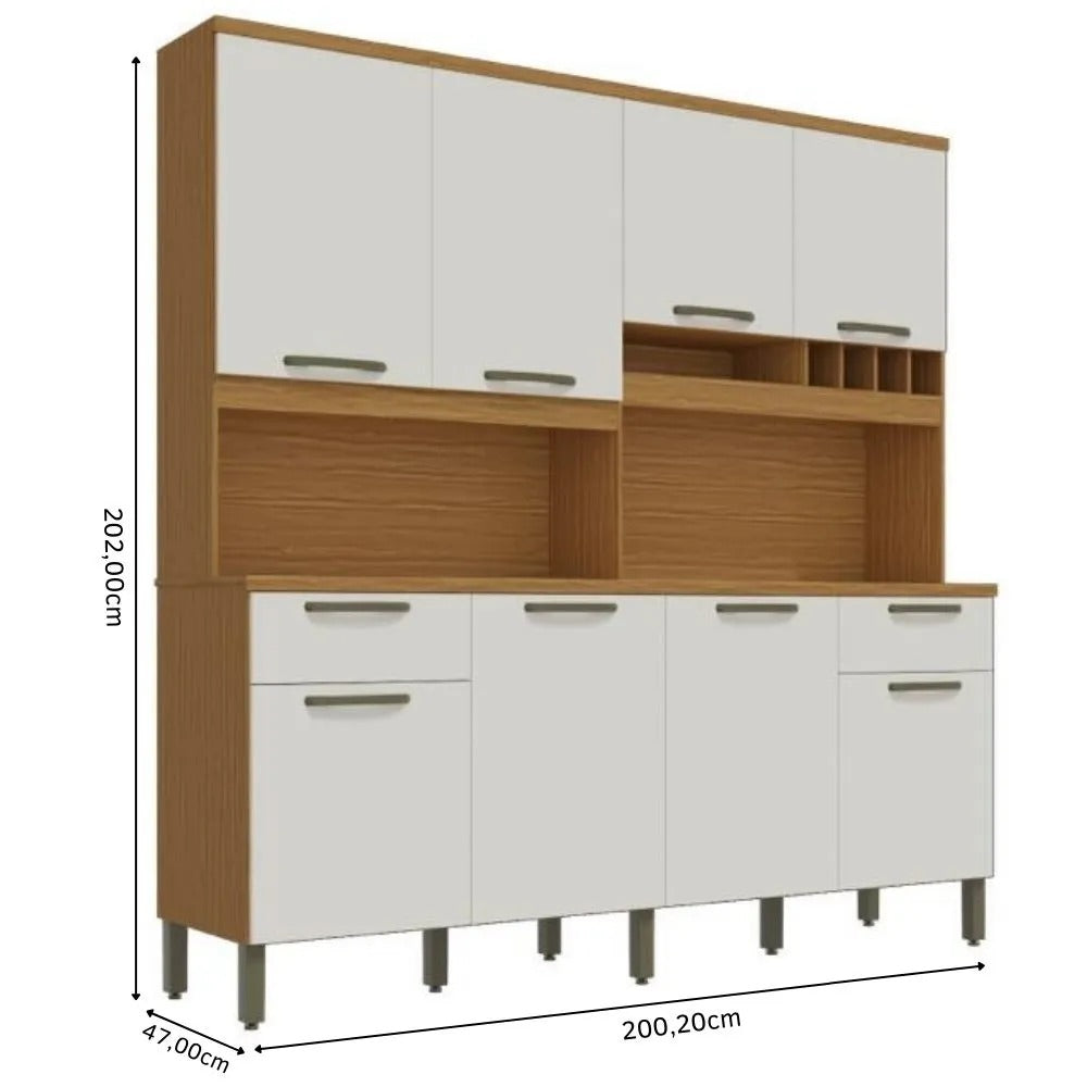 Armário de Cozinha 8 Portas Carbenet Prime Ronipa