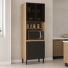 Paneleiro 70 cm 2 Portas de Vidro e 2 Portas MDP Firenze Demóbile