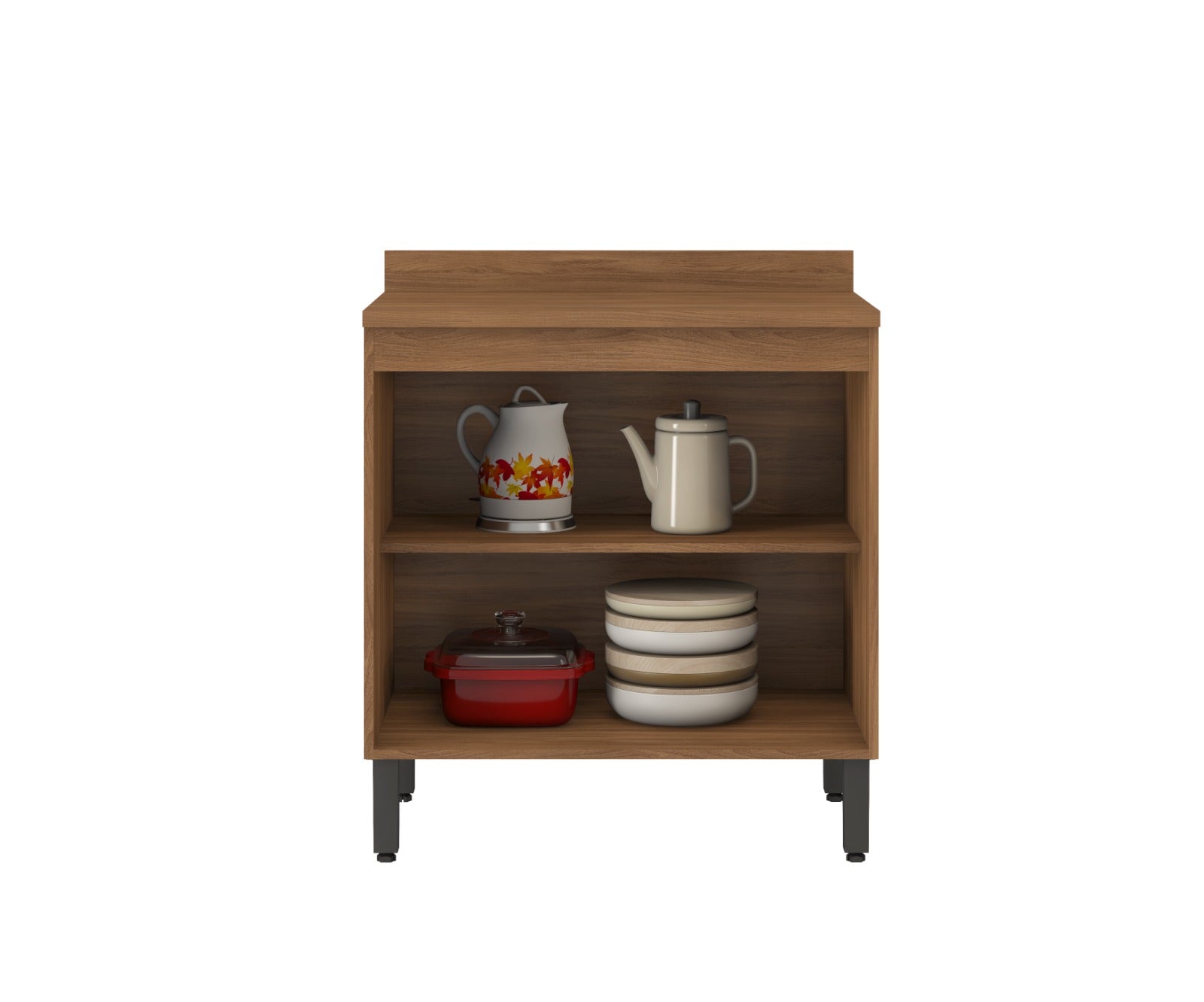 Balcão de Cozinha 2 Portas 80cm  Firenze Demóbile - AVENA/GRAFITO