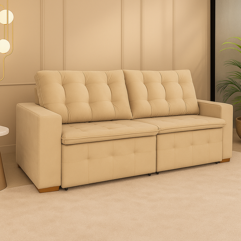 Sofá Retrátil e Reclinável 3 Lugares Arthur Inovaflex