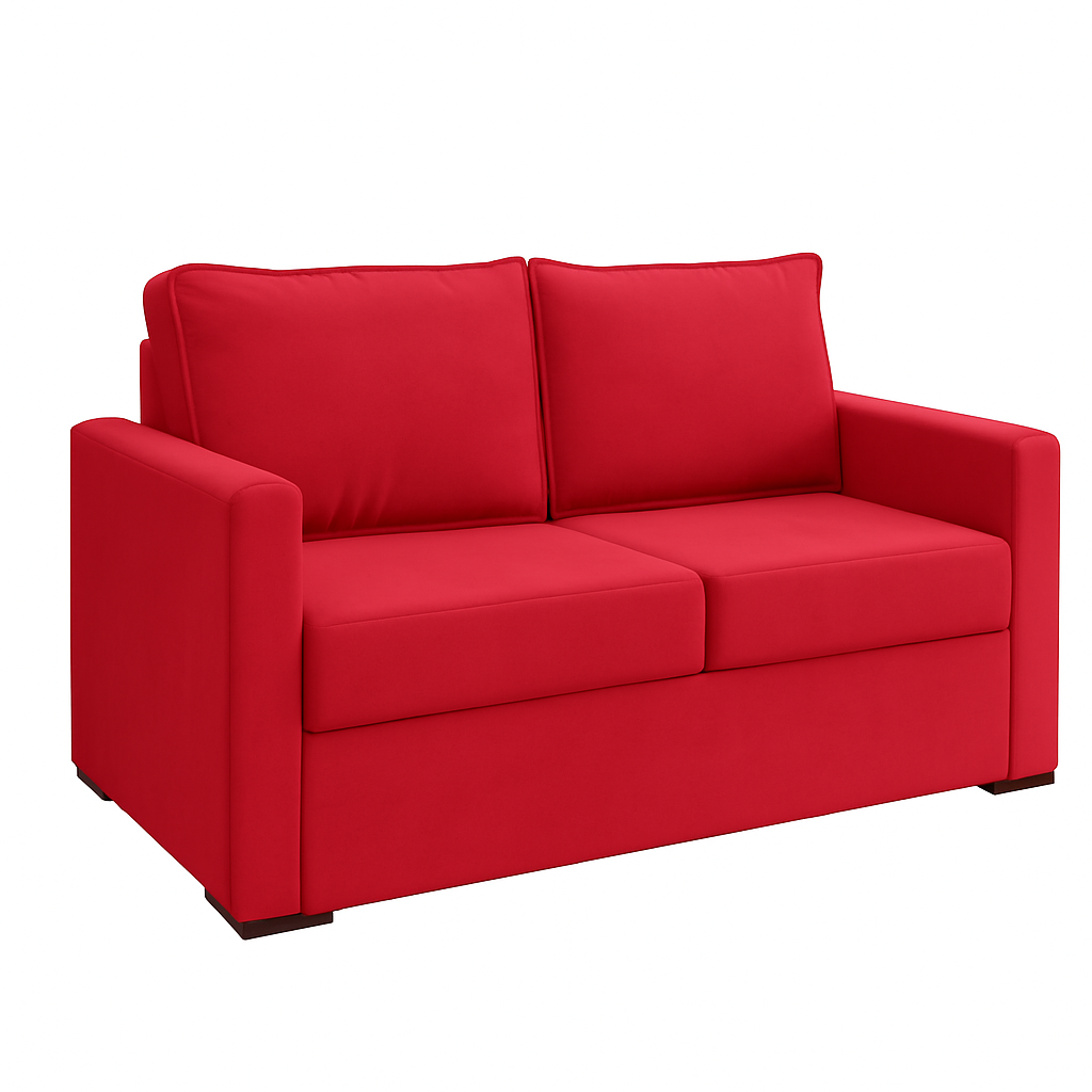 Sofá 3 Lugares Roma Bacetto - VERMELHO