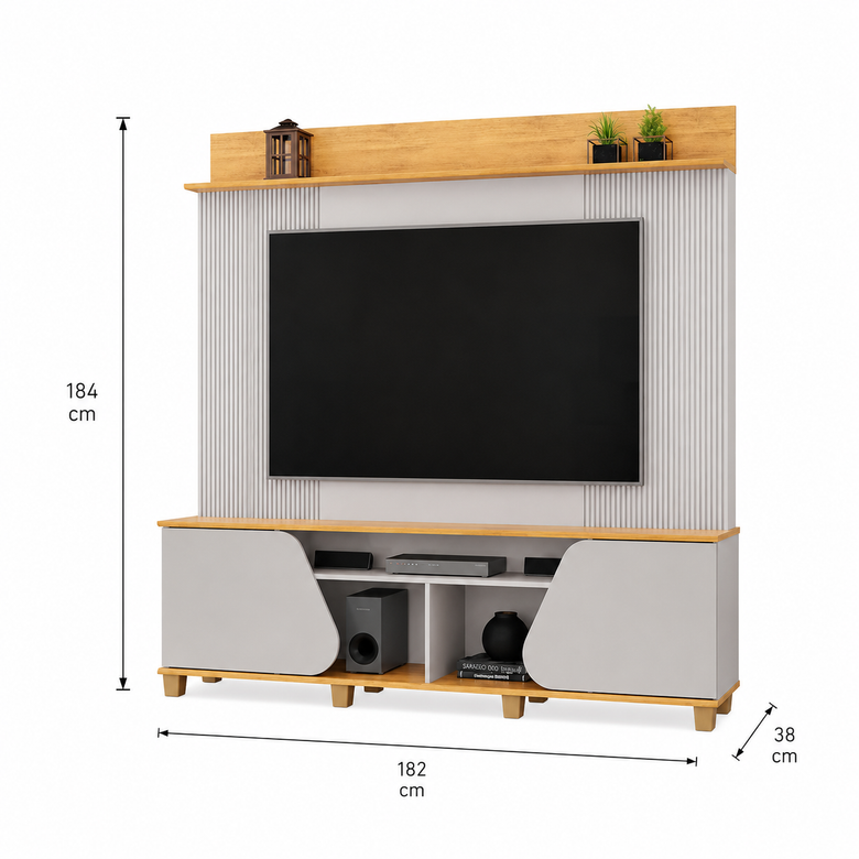 Home para TVs de até 70" Polegadas 180cm Chanfrado Henry Dj Móveis