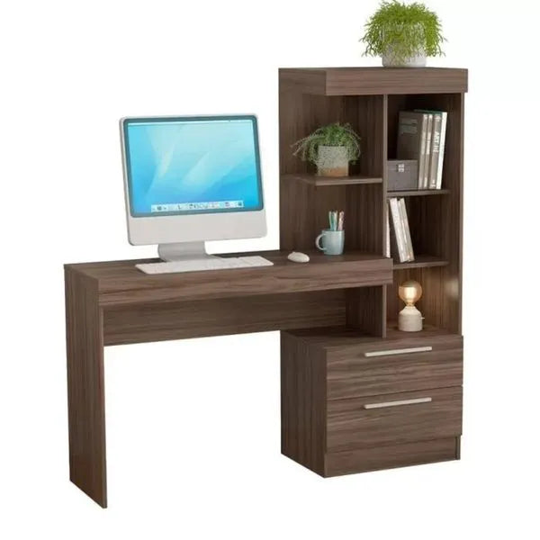 Escrivaninha 2 Gavetas 6 Nichos NT2010 Notável Móveis - NOGAL