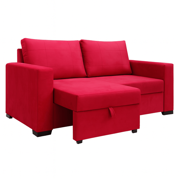 Sofá Retrátil 02 Lugares 160cm Vitória Bacetto - VERMELHO