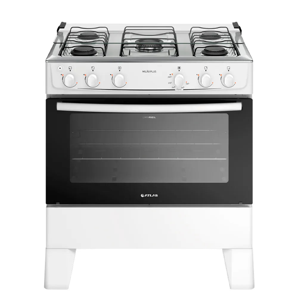 Fogão 5 Bocas  Automático Milão Plus Atlas - BRANCO