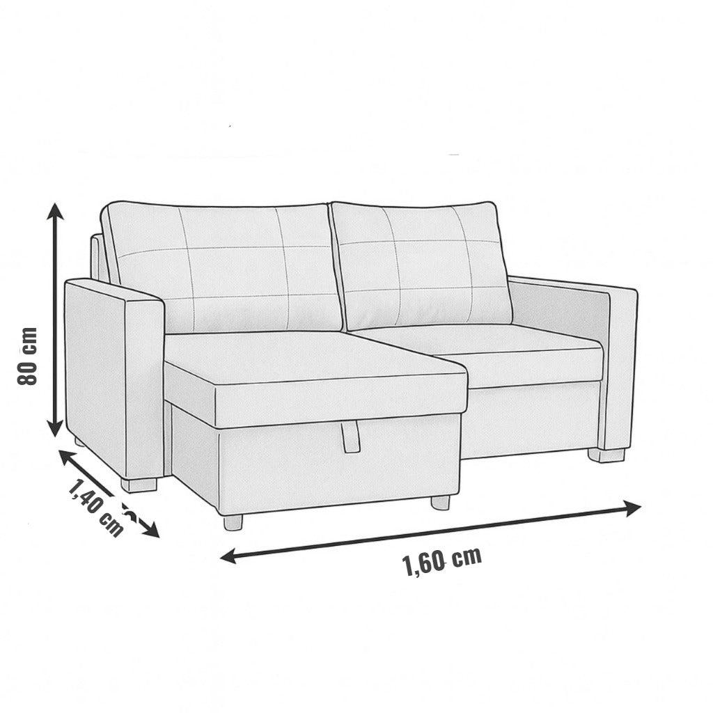 Sofá Retrátil 02 Lugares 160cm Vitória Bacetto