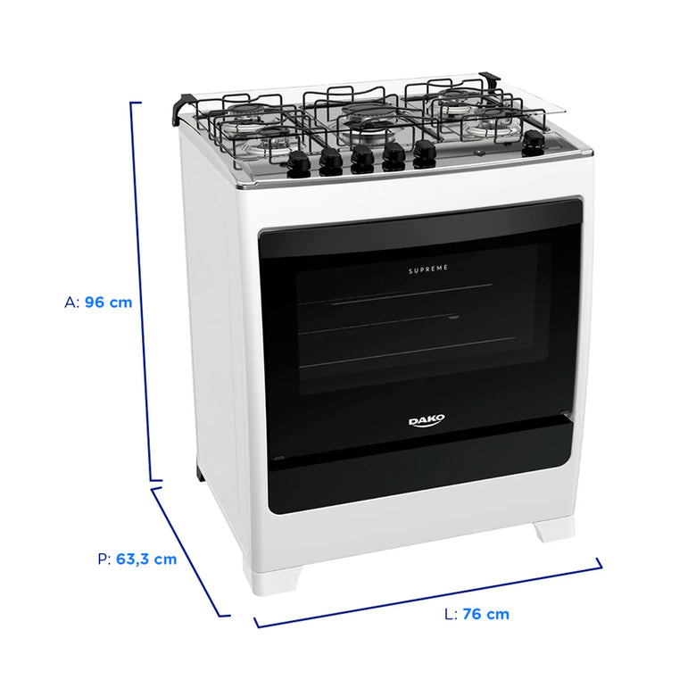 Fogão 5 Bocas  Automático piso Supreme Dako