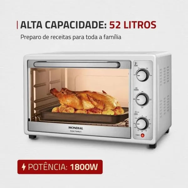 Forno Elétrico de Bancada com Timer FR52 -  Mondial - BRANCO