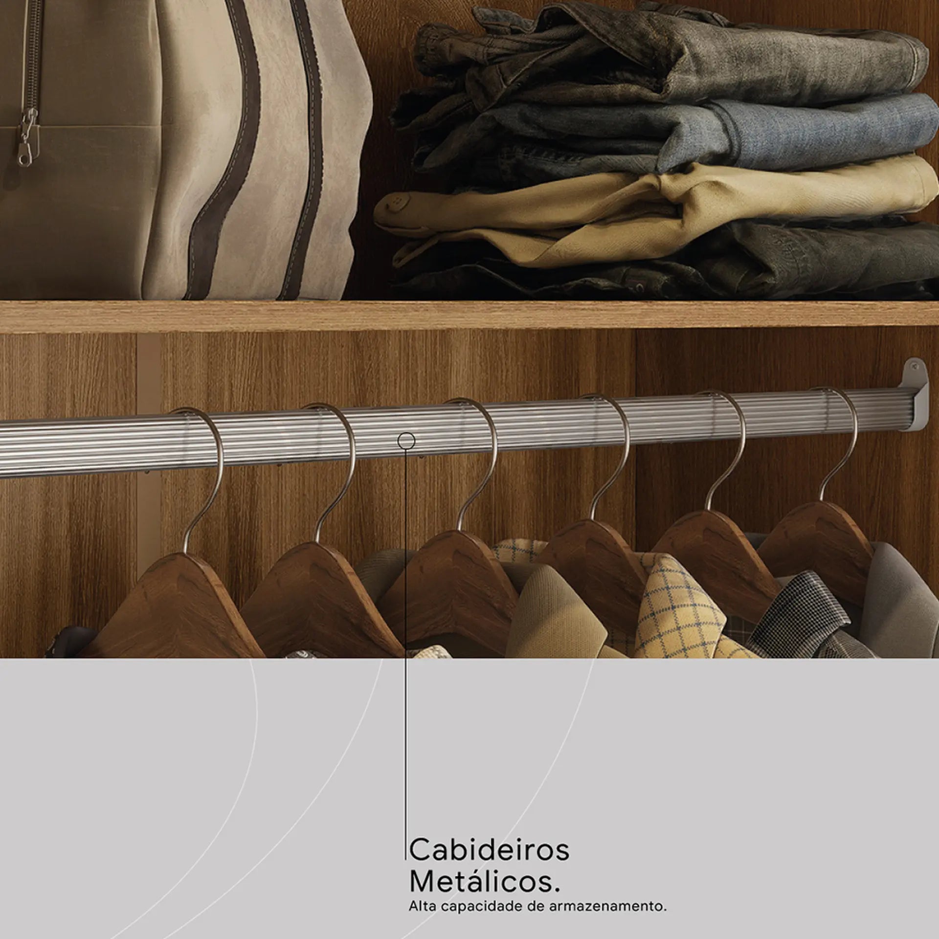 Guarda-Roupa Casal Com Espelho 6 Portas 4 Gavetas Giardino Demóbile
