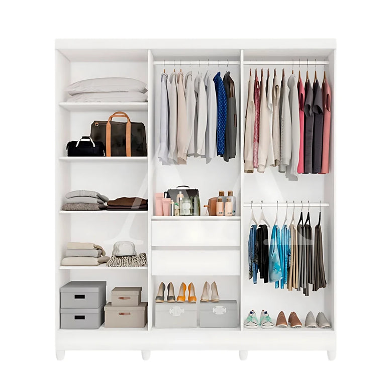 Guarda Roupa Casal 6 Portas 2 Gavetas Sergipe Bianchi