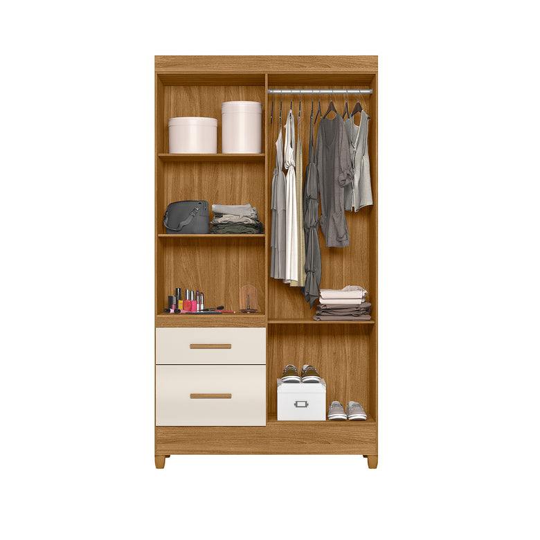 Guarda-Roupa Solteiro 4 Portas 2 Gavetas Madri Moval