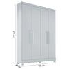 Guarda Roupa Solteiro 4 Portas 2 Gavetas Sergipe Bianchi