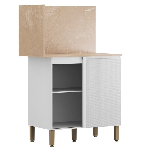 Balcão De Canto 2 Portas Art Kits Paraná - BRANCO/ARTICO