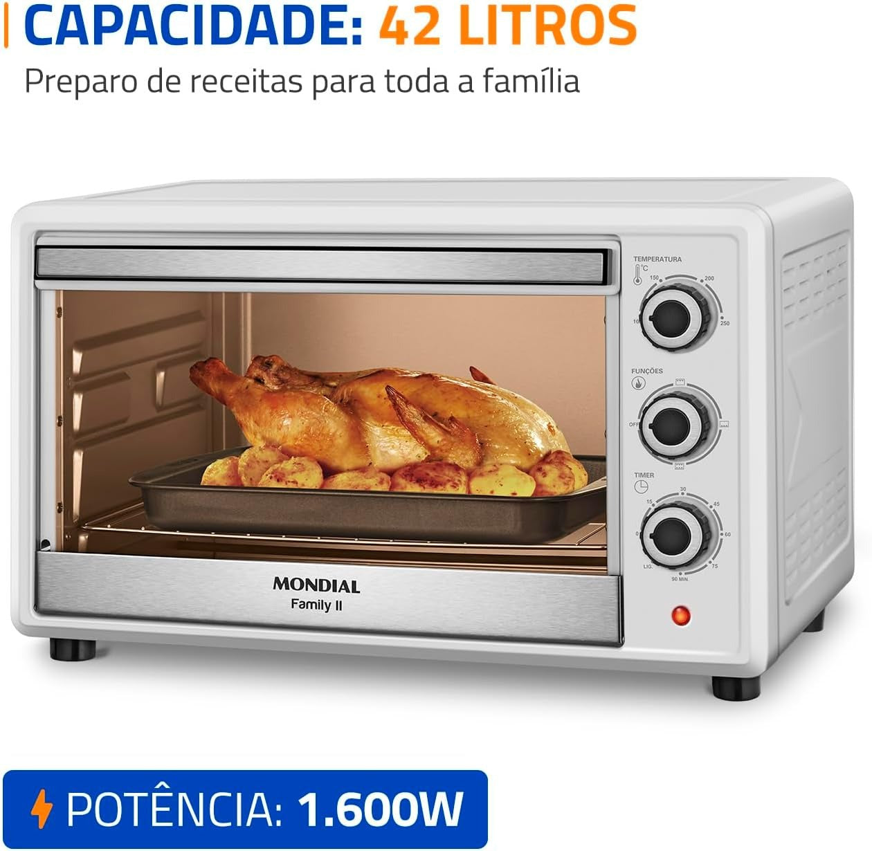 Forno Elétrico 42L 1600W Family II Mondial