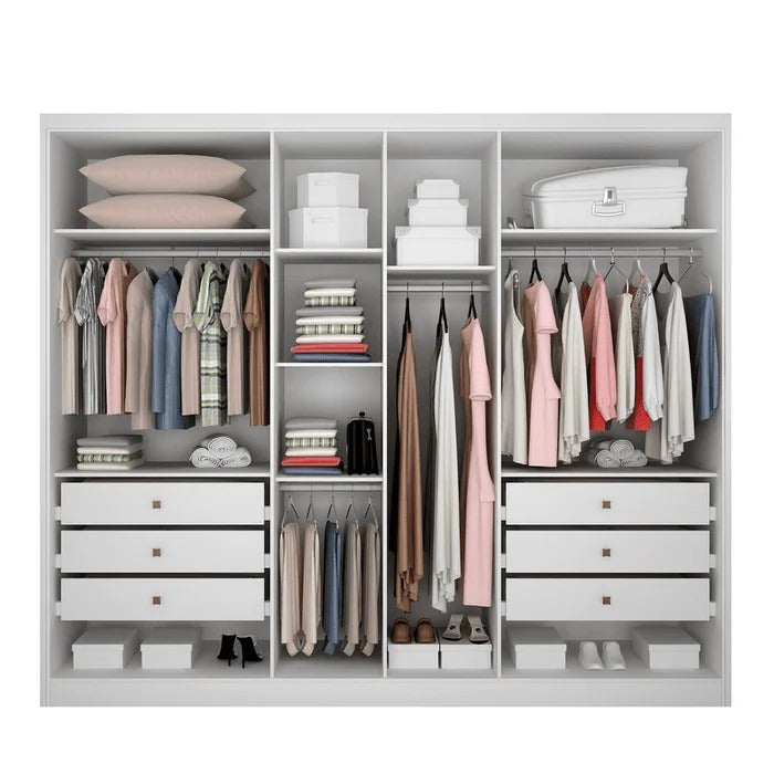 Guarda-Roupa Casal Robust com Espelho 6 Portas 6 Gavetas Novo Horizonte