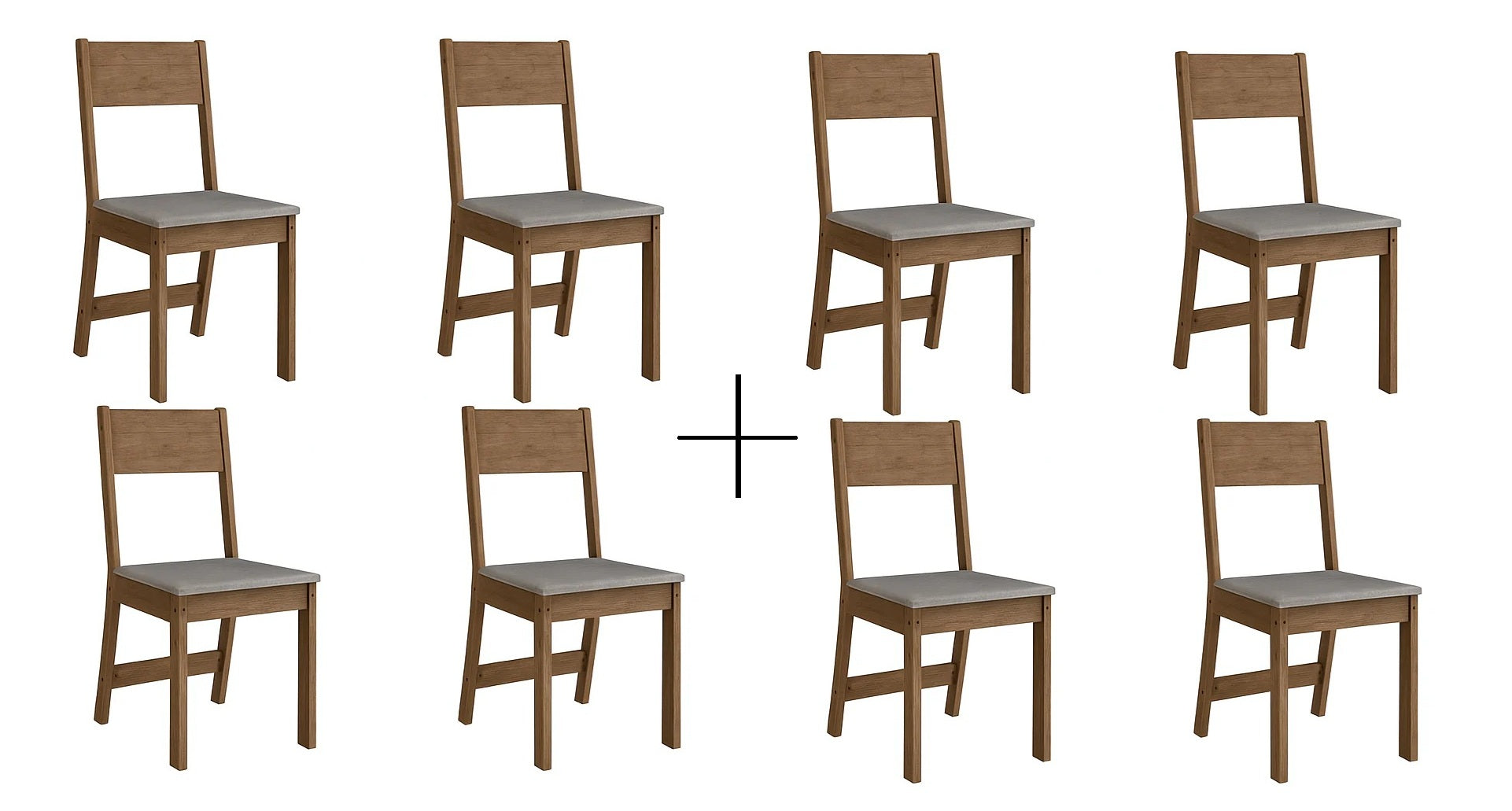 Kit 02 Conjuntos de 4 Cadeiras Karla Indekes - FREIJÓ