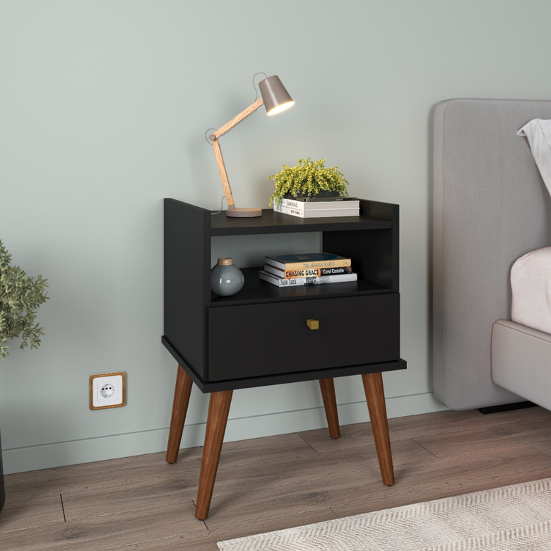 Mesa de Cabeceira 1 Gaveta Aroma Fiorello