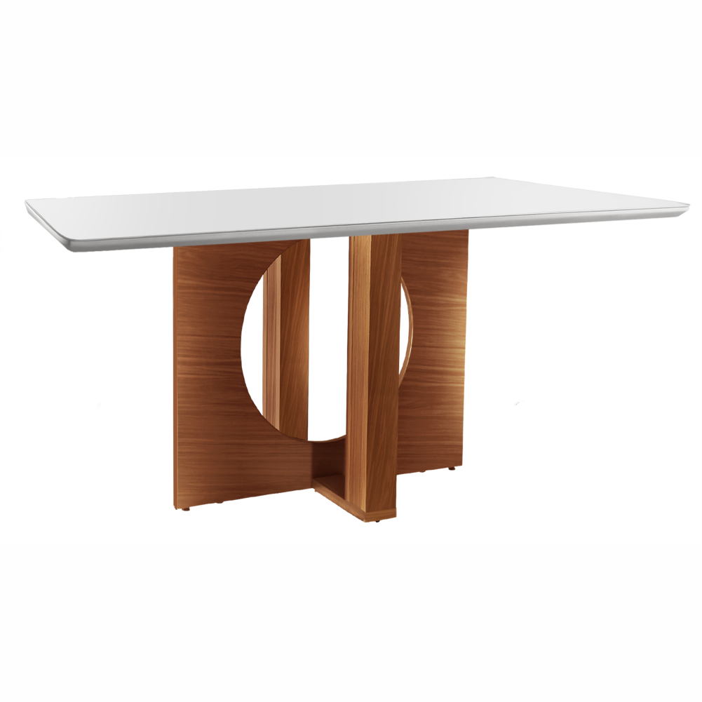 Mesa De Jantar Frisa 135X090 Lj Móveis - CASTANHO CINAMOMO