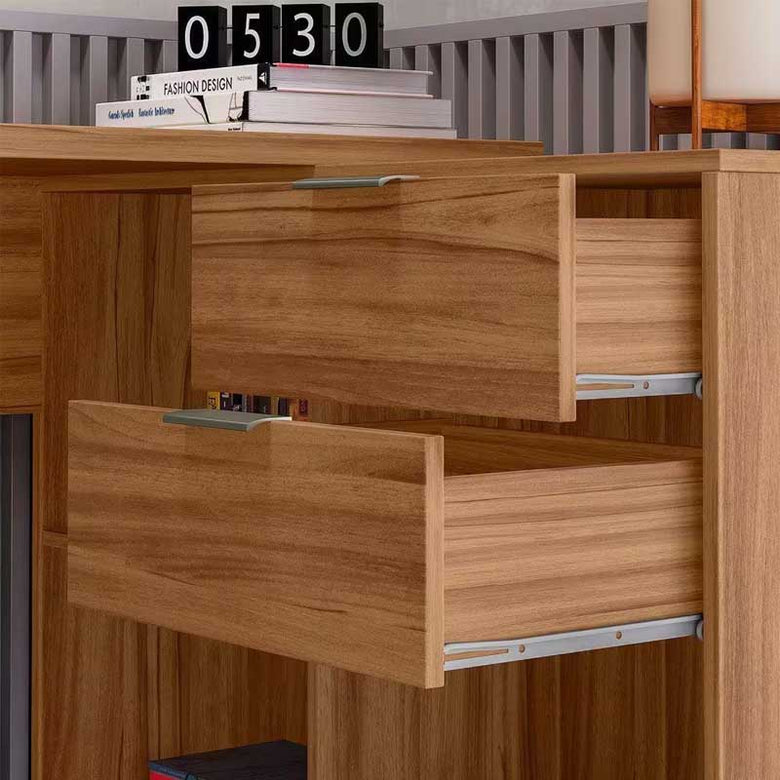 Escrivaninha 2 Gavetas 3 Nichos  Office NT2060 Notável Móveis