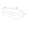 Cama Box Solteiro Conjugada D28 88x188x53cm Ortomedic Bacetto