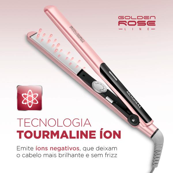 Chapinha de Cabelo P-20 Golden Rose 220°C Mondial - ROSE