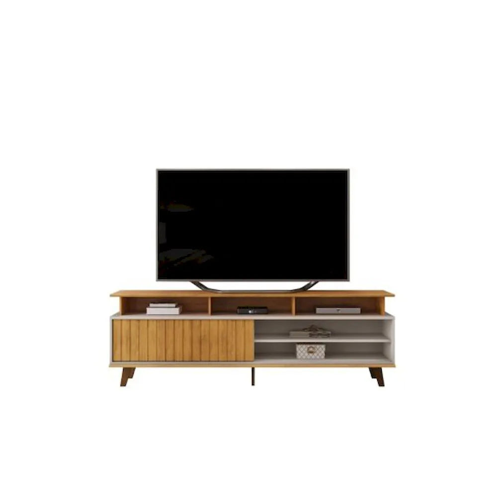 Rack para TV até 70" 1 Porta de Correr Flow DJ Móveis - CEDRO/BALI