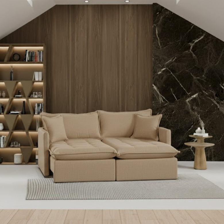 Sofá 3 Lugares Retrátil e Reclinável Eros Bacetto