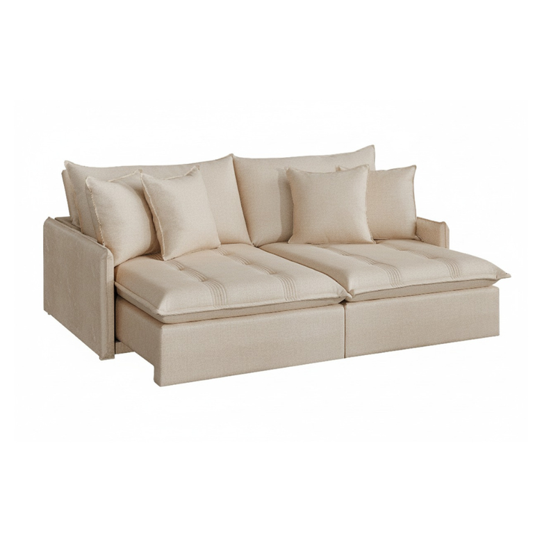 Sofá Retrátil e Reclinável 3 Lugares Málaga Fatto